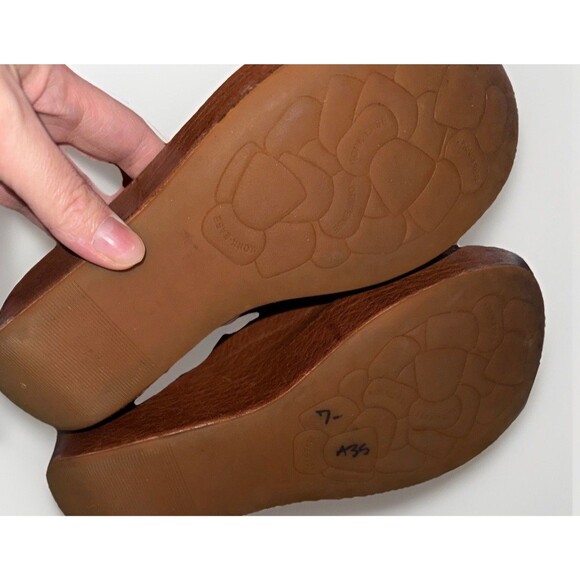 KORK-EASE Tutsi Brown Leather Slide Sandals Size 8 M Vintage - Picture 7 of 8